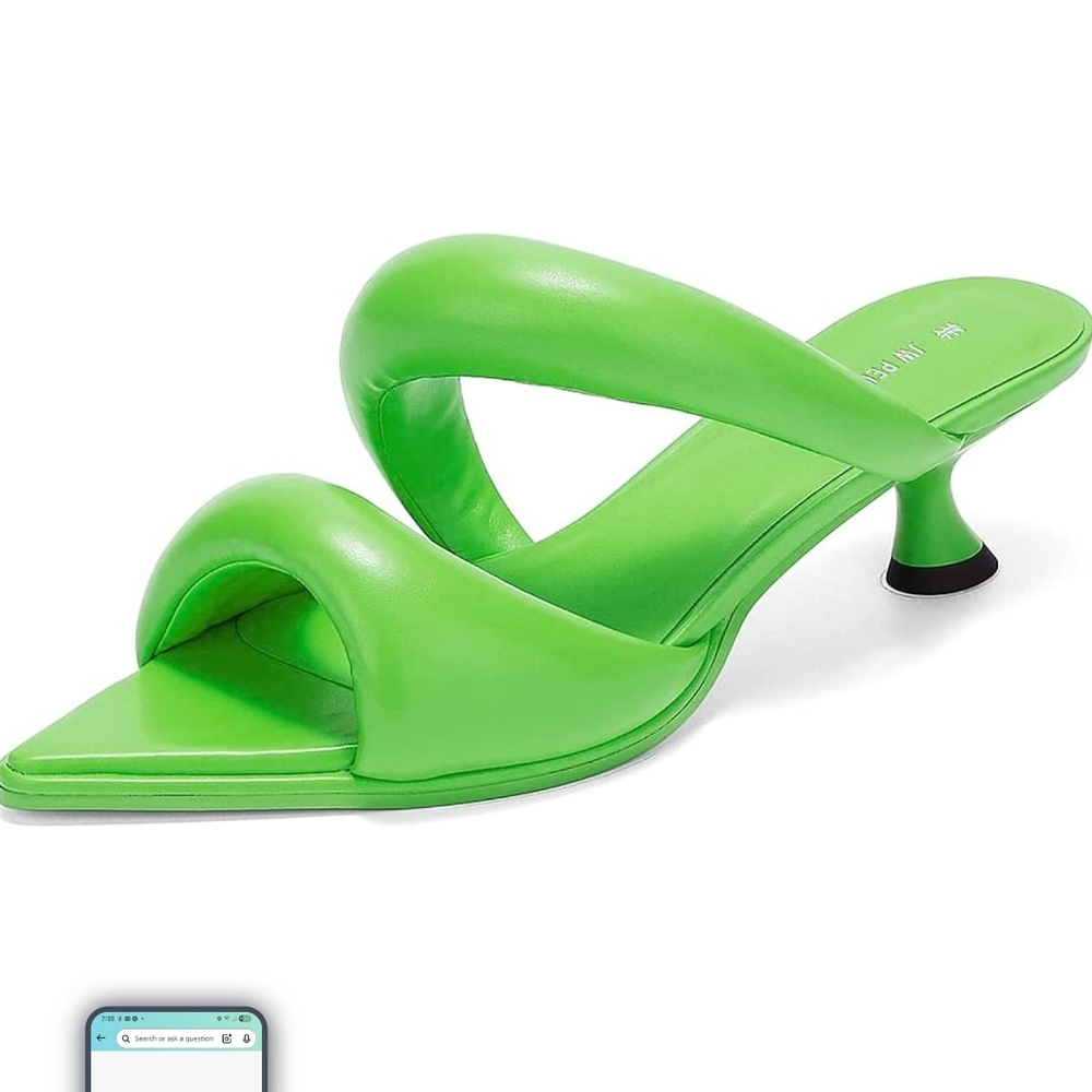 Green Women's Heeled Sandals